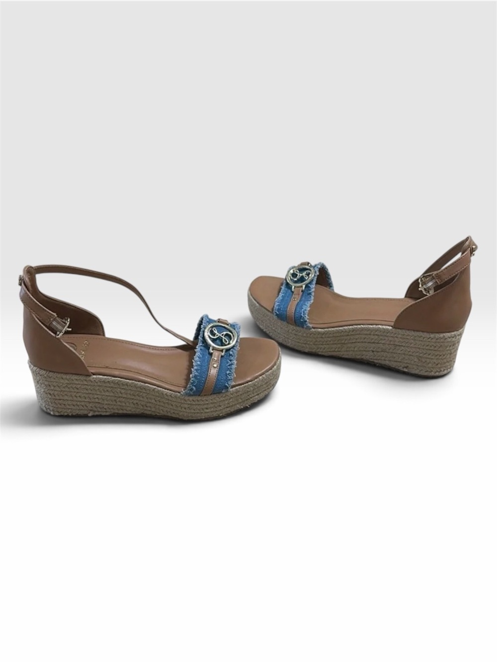Sam and Libby Corrine Espadrille Denim Platform Wedge Sandal - Picture 6 of 7